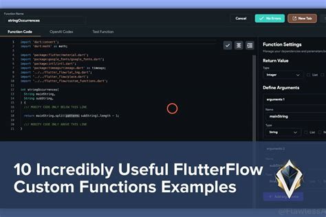 name = 'otherFunction'; console. . Flutterflow custom functions